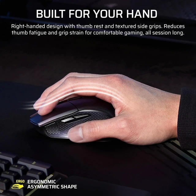Alt view image 3 of 8 - CORSAIR HARPOON v2 WIRELESS Gaming Mouse, Black, Backlit RGB LED, 26000 DPI, Optical (CH-9311110-WW)