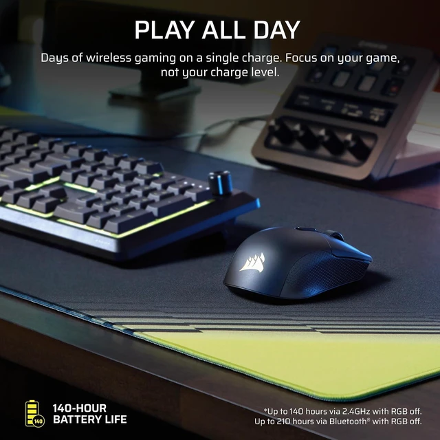 Alt view image 6 of 8 - CORSAIR HARPOON v2 WIRELESS Gaming Mouse, Black, Backlit RGB LED, 26000 DPI, Optical (CH-9311110-WW)