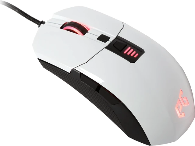Zora Mouse Open Box: EpicGear ZORA EGMZO1-BWOW-AMSG White Wired IR LED optical ...