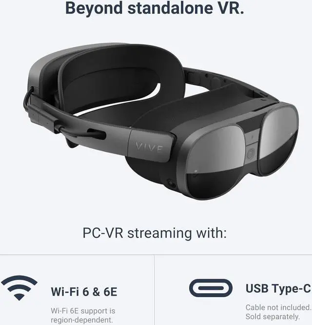 Alt view image 4 of 12 - VIVE XR Elite VR Headset with Deluxe Pack