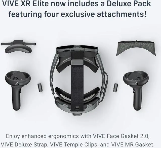 Alt view image 3 of 12 - VIVE XR Elite VR Headset with Deluxe Pack