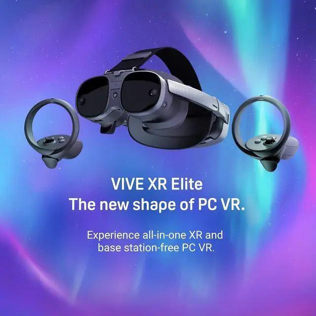 Alt view image 2 of 12 - VIVE XR Elite VR Headset with Deluxe Pack
