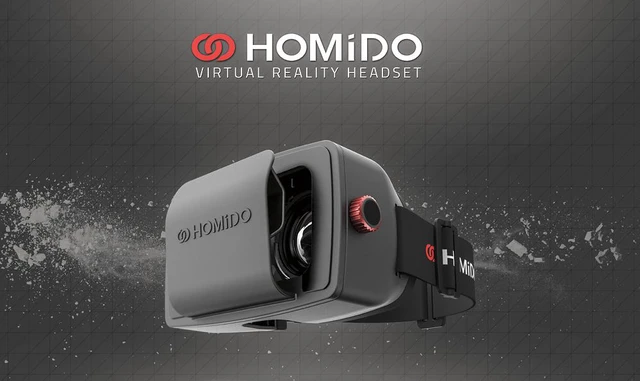 Homido HOMIDOFK2 Black Virtual Reality Headset (V1.2) With Carrying Box ...
