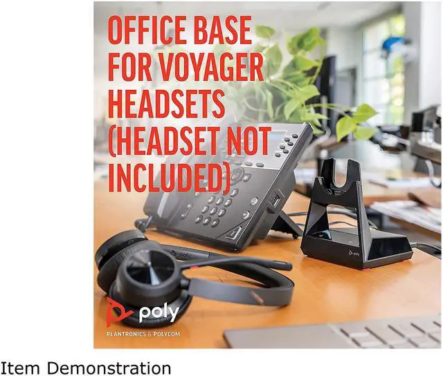 Alt view image 5 of 6 - Poly 218472-02 Voyager Office Base, Desk Phone Connection for Poly Voyager Headsets