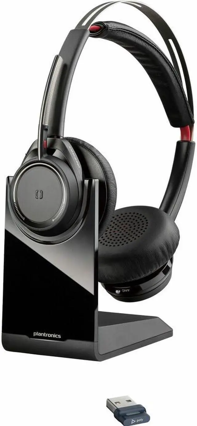 Alt view image 7 of 7 - Poly Voyager Focus B825 UC Headset + USB-A to Micro USB Cable + BT700 dongle