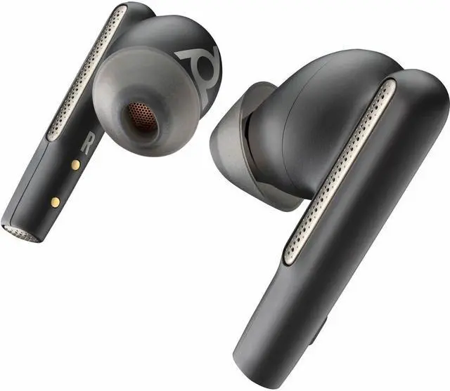 Alt view image 4 of 5 - Poly Voyager Free 60 UC Black Earbuds + BT700 USB-C Adapter + Basic Charge Case