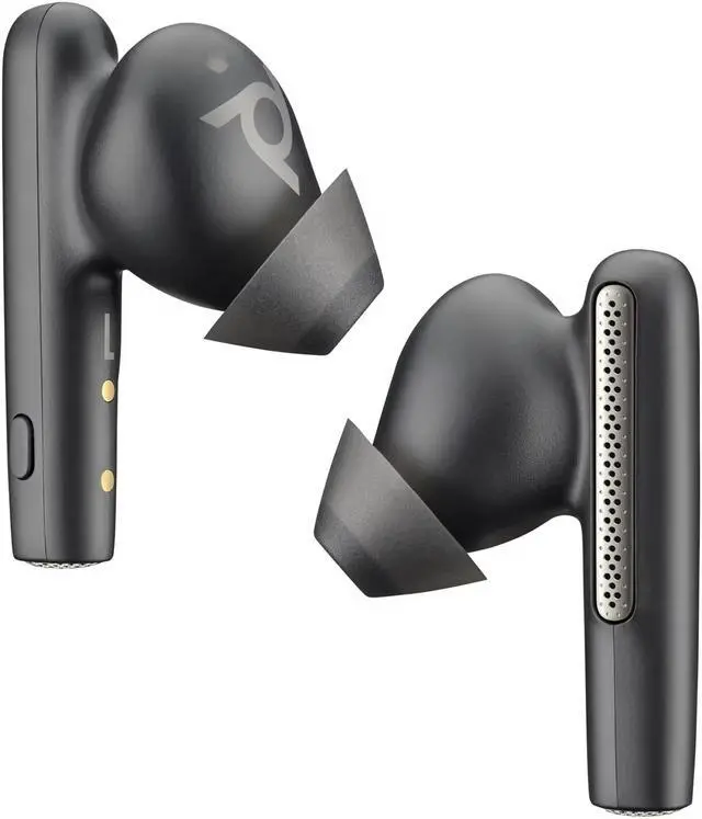 Main image of Poly Voyager Free 60 Carbon Black Earbuds + Basic Charge Case