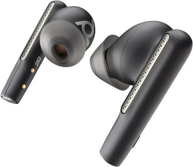 Alt view image 2 of 3 - Poly Voyager Free 60 Carbon Black Earbuds + Basic Charge Case