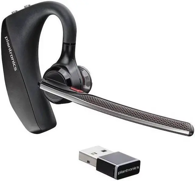 Main image of Poly Voyager 5200 Earset, + USB-A to Micro USB Cable, Noise Canceling - Black - TAA Compliant