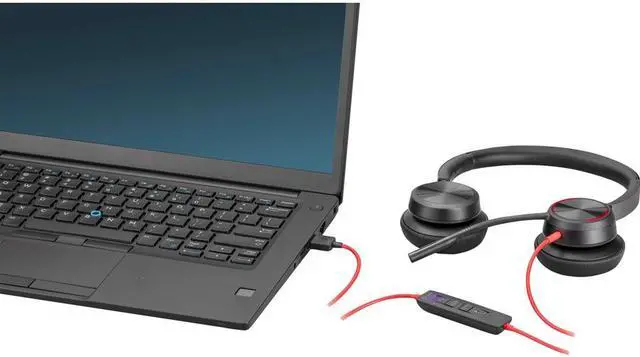 Alt view image 2 of 3 - Poly Blackwire 8225-M Microsoft Teams Certified USB-A Headset - Black  772K3AA