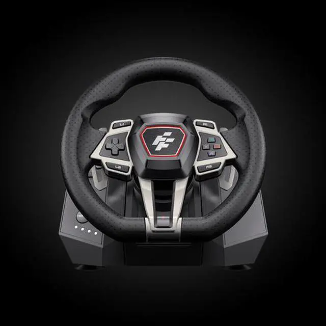 Main image of Flashfire IMOLA Adjustable Racing Steering Wheel Set w/ Force Feedback, Compatible with Xbox One and Xbox Series X/S,PC,PS4, 900 Degrees Rotation W/ 3 Pedal Board and H-Shifter, RGB Lights, Black