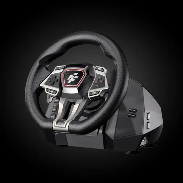 Alt view image 2 of 6 - Flashfire IMOLA Adjustable Racing Steering Wheel Set w/ Force Feedback, Compatible with Xbox One and Xbox Series X/S,PC,PS4, 900 Degrees Rotation W/ 3 Pedal Board and H-Shifter, RGB Lights, Black