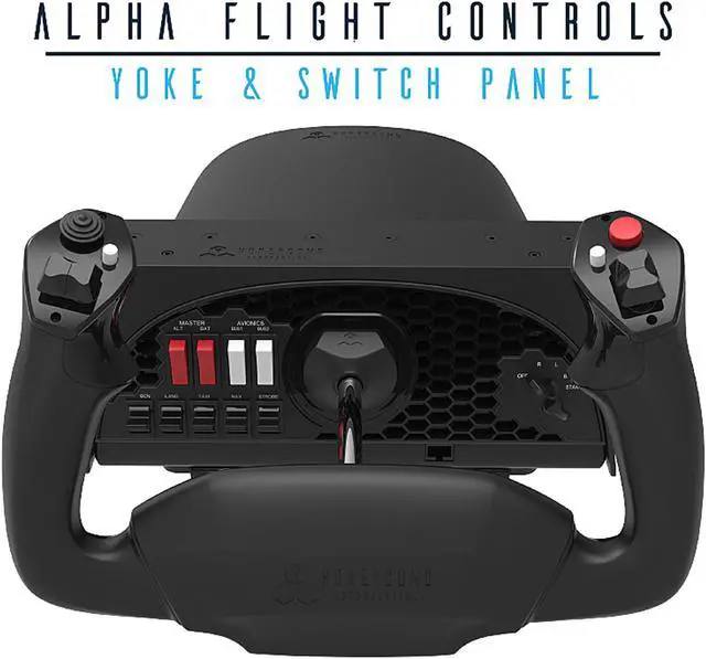 Alt view image 5 of 12 - Honeycomb Aeronautical Alpha Flight Controls Yoke & Switch Panel for PC