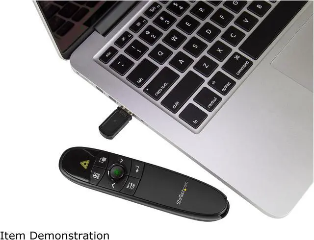 Alt view image 5 of 6 - StarTech.com Wireless Presentation Remote with Green Laser Pointer - 90 ft. (27 m) - Black - PRESREMOTEG