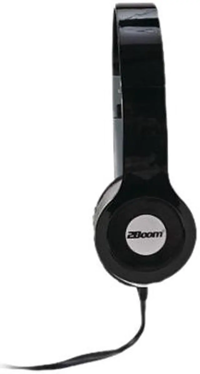 Alt view image 4 of 5 - 2Boom Black HPM250K Over-the-ear Foldable Headphones With Microphone