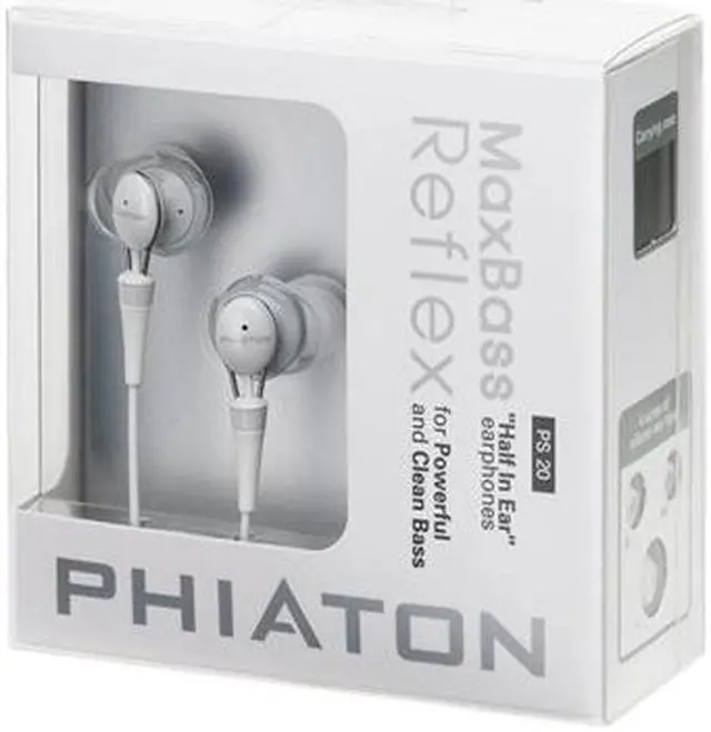 Alt view image 3 of 3 - Phiaton PS 20 Half In-Ear Premium Earphone, Glossy White