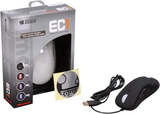 Alt view image 7 of 7 - ZOWIE GEAR EC1 “Black” Optical Gaming USB Wired 2000 dpi Mouse
