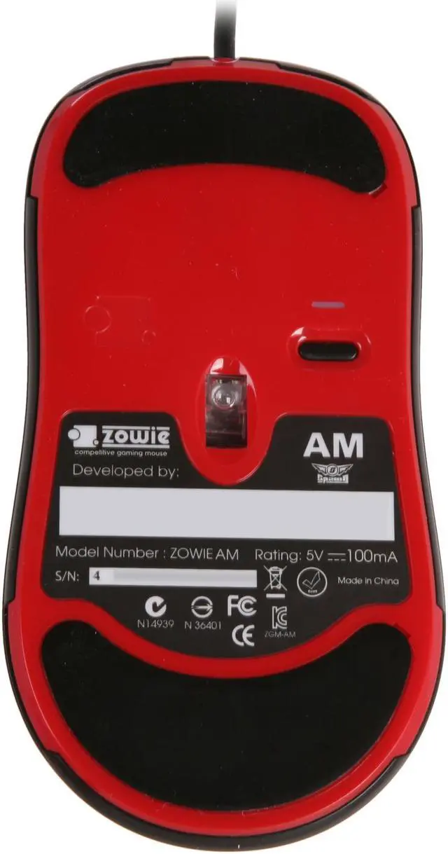 Alt view image 4 of 5 - ZOWIE GEAR AM-GS Black 5 Buttons 1 x Wheel USB Wired Optical Competitive Gaming Mouse with DPI Adjustable Switch