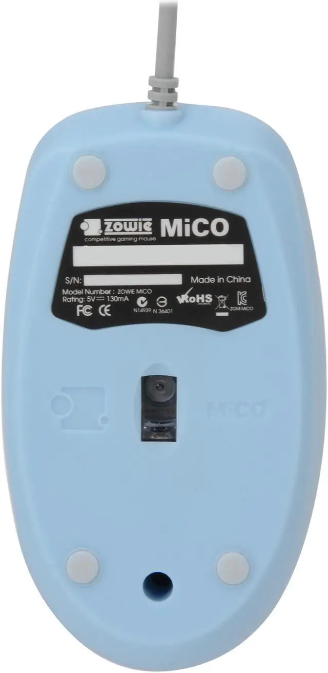 Alt view image 3 of 6 - ZOWIE GEAR MiCO Blue 3 Buttons 1 x Wheel USB Wired Optical e-SPORT 400 / 800 / 1600 Dpi Competitive Gaming Mouse
