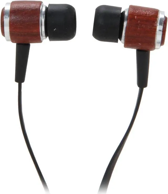 Alt view image 2 of 7 - QFX Wood H-101 3.5mm Connector Wood Stereo Earbuds