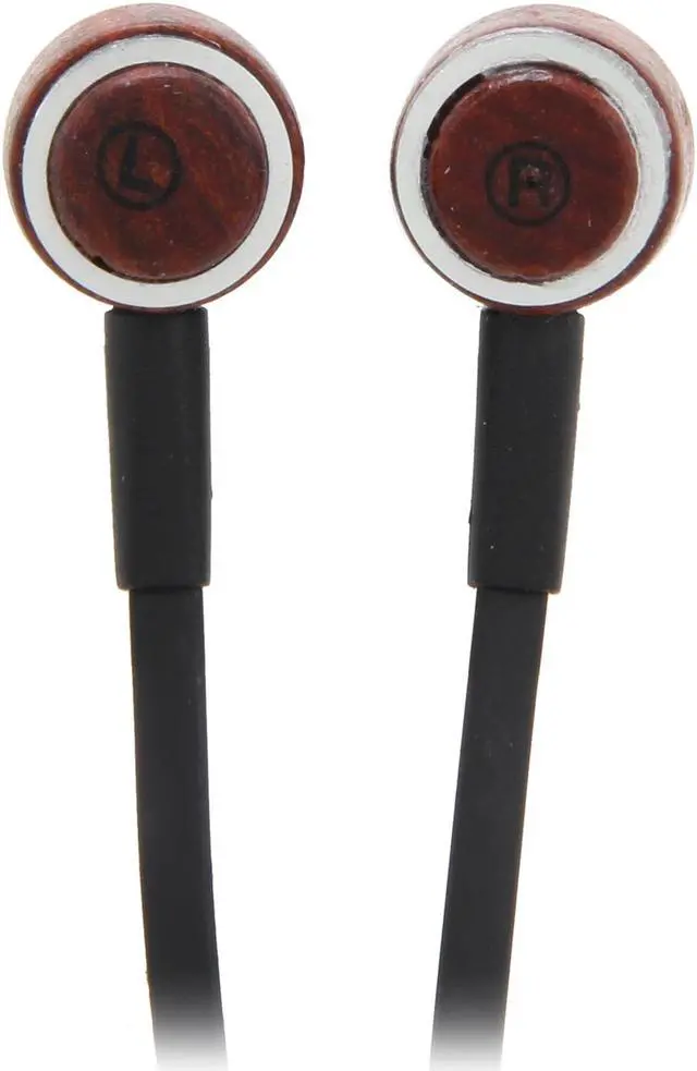 Alt view image 3 of 7 - QFX Wood H-101 3.5mm Connector Wood Stereo Earbuds
