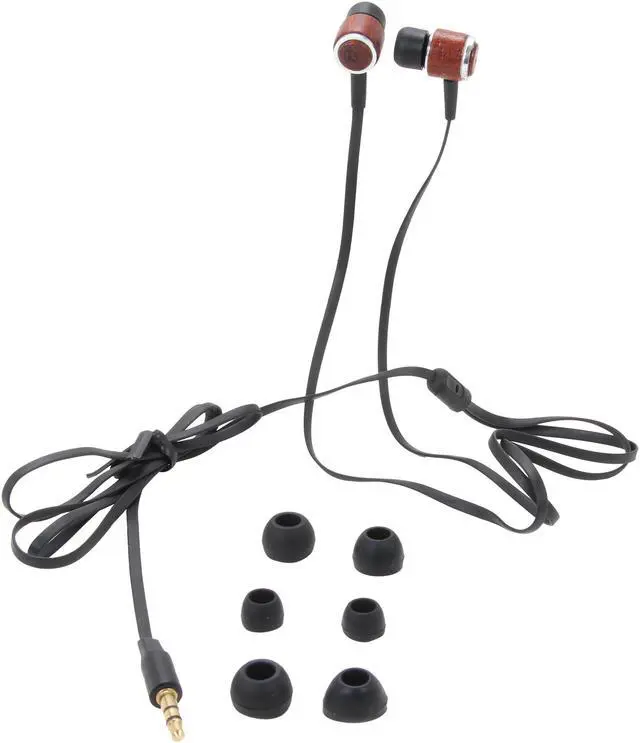 Alt view image 6 of 7 - QFX Wood H-101 3.5mm Connector Wood Stereo Earbuds