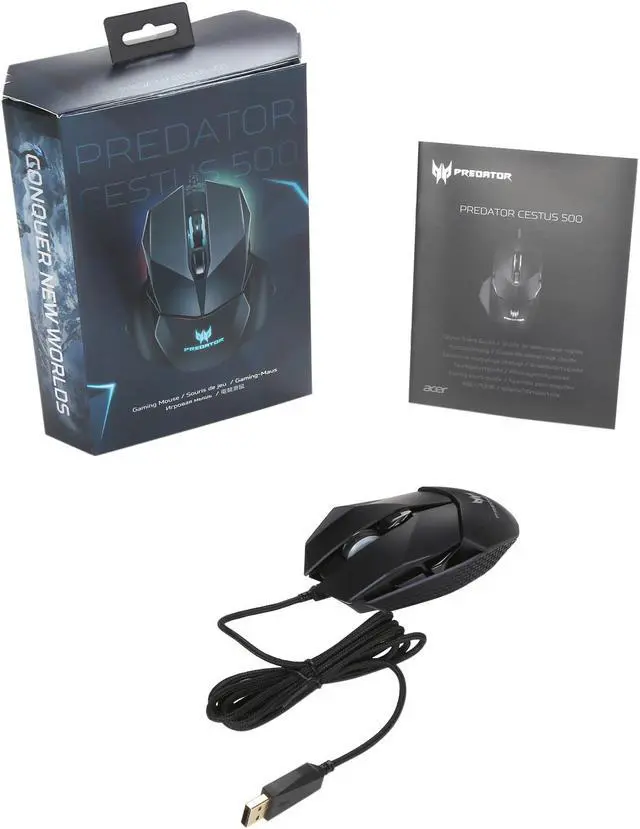 Alt view image 6 of 6 - Acer Predator Cestus 500 USB Wired Gaming Mouse