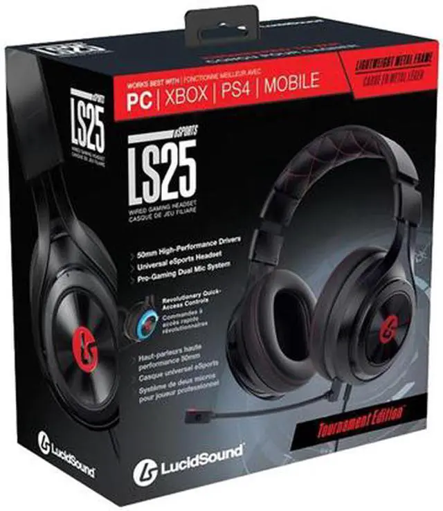 Alt view image 4 of 4 - LS25BK Wired Stereo Gaming Headset for eSports - Black