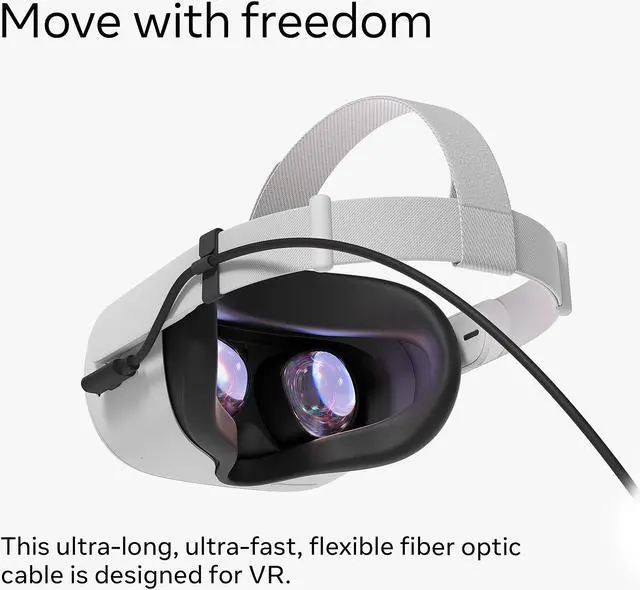 Alt view image 5 of 6 - Meta Quest Link Virtual Reality Headset Cable for Quest 3, Quest Pro, and Quest 2 - 16 ft. (5M) - PC VR
