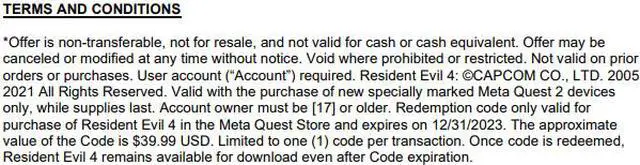 Alt view image 7 of 14 - Meta Quest 2 Resident Evil 4 bundle 128 GB