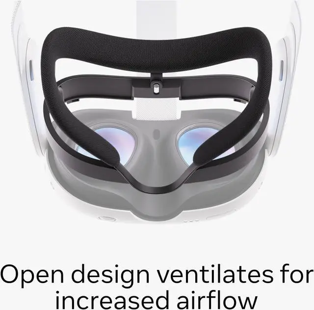 Alt view image 2 of 6 - Meta Quest 3 Open Facial Interface — Works with Meta Quest 3 — Keeps Physical Room In Sight — Increases Visibility and Comfort