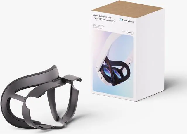 Alt view image 6 of 6 - Meta Quest 3 Open Facial Interface — Works with Meta Quest 3 — Keeps Physical Room In Sight — Increases Visibility and Comfort