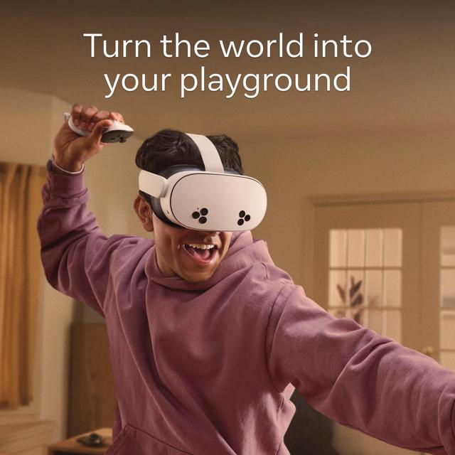 Alt view image 2 of 7 - Meta Quest 3S 128GB — Dive into Mixed Reality — Unreal device. Unreal price. — All-In-One Headset — Get a 3-Month Trial of Meta Horizon+ Included