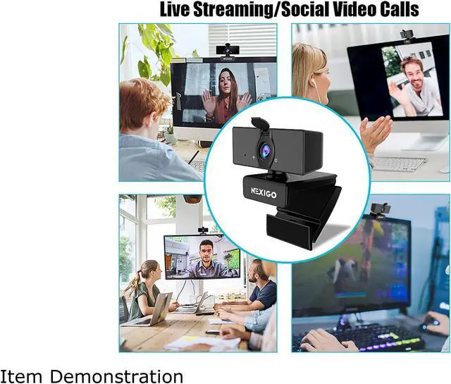 Alt view image 6 of 7 - NexiGo N660 USB FHD Web Computer Camera, Plug and Play, for Zoom/Skype/Teams/Webex, Laptop MAC PC Desktop