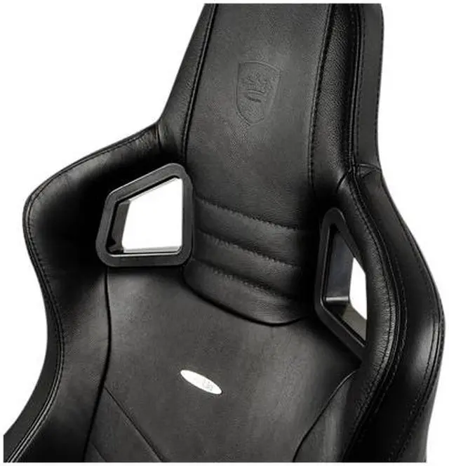 Alt view image 4 of 7 - Noblechairs Epic Real Leather Gaming Chair - NBL-RL-BLA-001