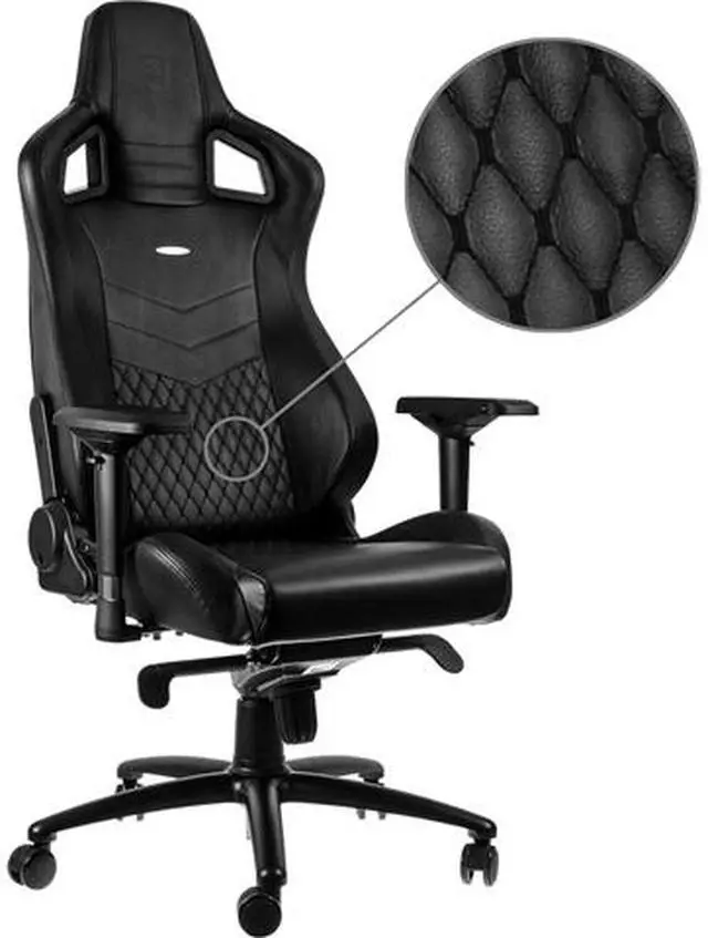 Main image of Noblechairs Epic Real Leather Gaming Chair - NBL-RL-BLA-001