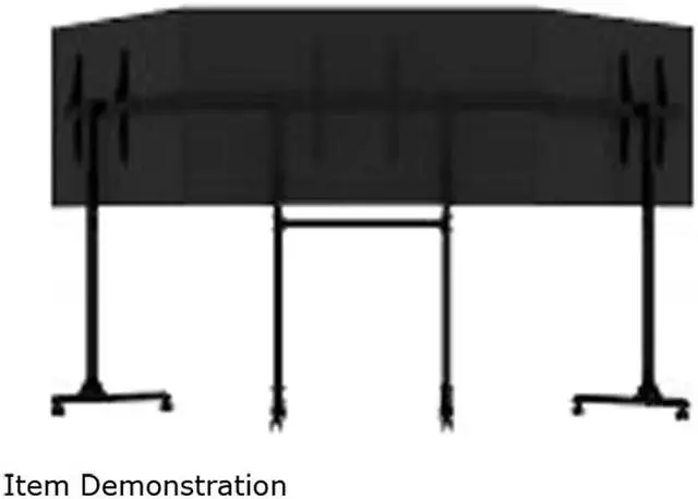 Alt view image 5 of 6 - Next Level Racing NLR-A010 Free Standing Triple Monitor Stand Black