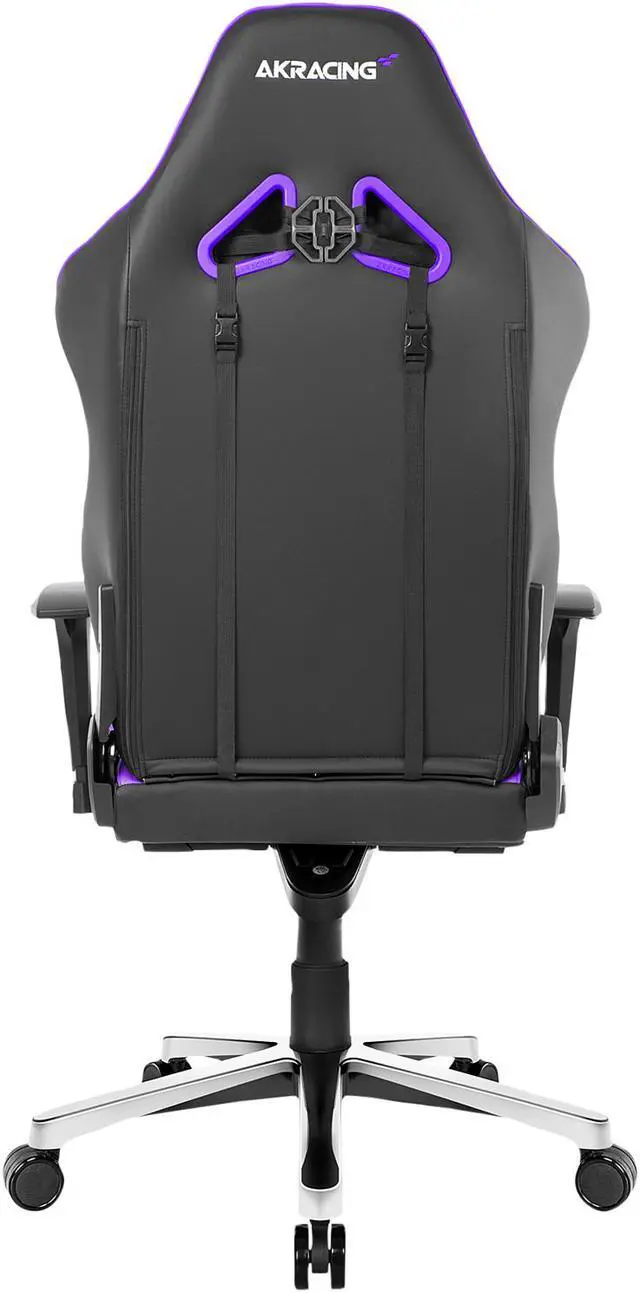 Alt view image 6 of 8 - AKRacing Master Series MAX PU Leather Gaming Chair, 4D Adjustable Armrests, 180 Degrees Recline - Black/Indigo (AK-MAX-BK/IN)