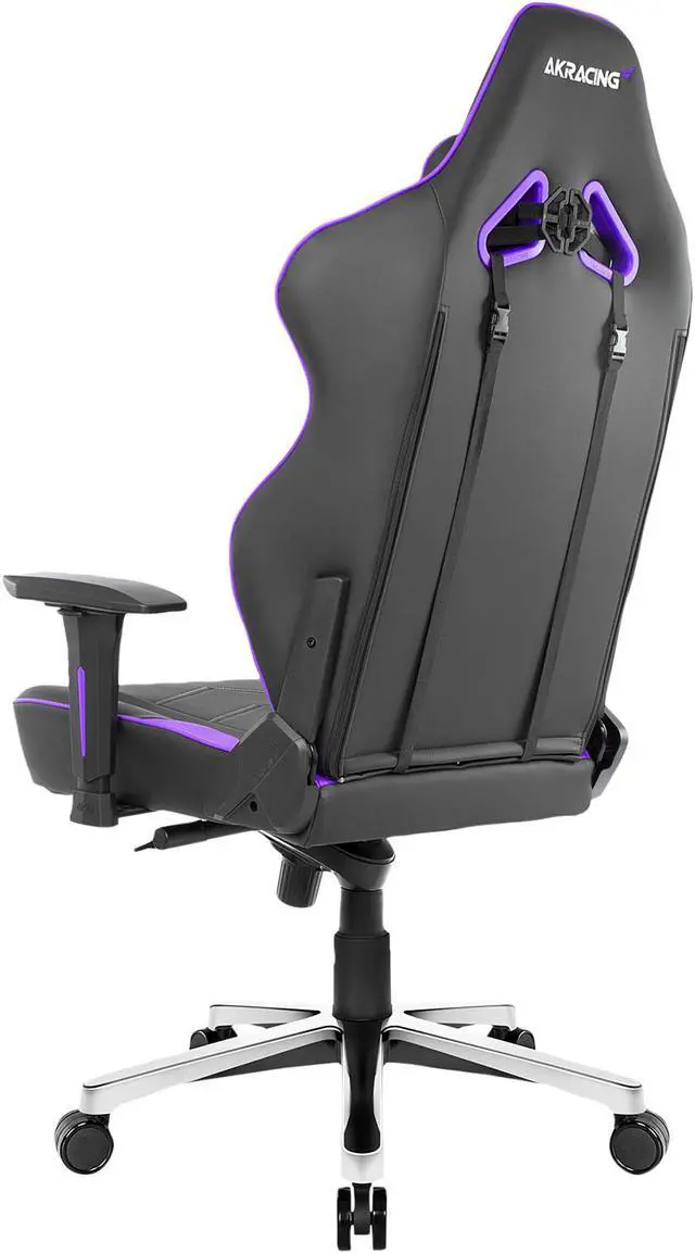 Alt view image 7 of 8 - AKRacing Master Series MAX PU Leather Gaming Chair, 4D Adjustable Armrests, 180 Degrees Recline - Black/Indigo (AK-MAX-BK/IN)