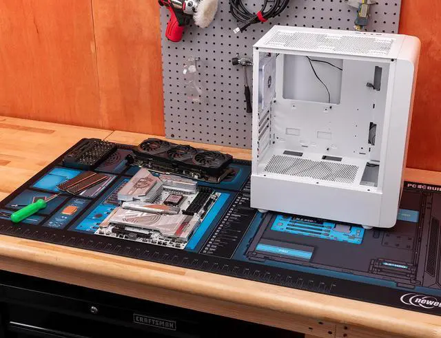 Alt view image 9 of 11 - Newegg PC Builder Mat, XXL 24" x 48" Work and Assembly Surface Mouse Pad for PC Building (NEMAT001)