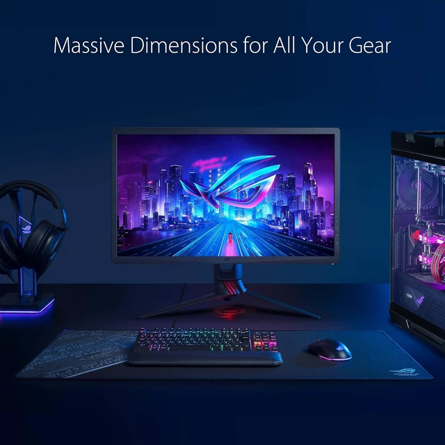 Alt view image 5 of 6 - ROG Sheath BLK LTD Mouse Pad, Extra-Large, Gaming-Optimized Cloth surface, Anti-Fraying Stitched Frame, Non-Slip Rubber Base