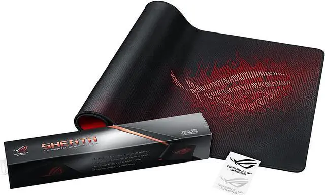 Alt view image 2 of 4 - ASUS NC01 ROG SHEATH CA Gaming Mouse Pad Black & Red