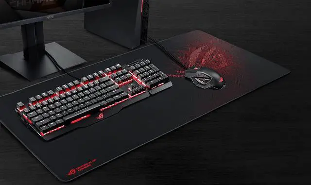 Alt view image 4 of 4 - ASUS NC01 ROG SHEATH CA Gaming Mouse Pad Black & Red