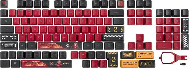 Main image of ASUS ROG ABS Keycap Set for ROG RX Optical Mechanical Switches, 127 Keys, EVA-02 Designs, Compatible with ROG RX Optical Switches