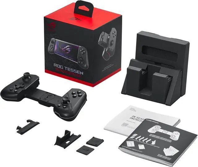Alt view image 16 of 16 - ASUS ROG Tessen Gaming Mobile Controller (foldable, one size fits all, on-the-fly key mapping, RGB lighting, 500Hz polling rate)