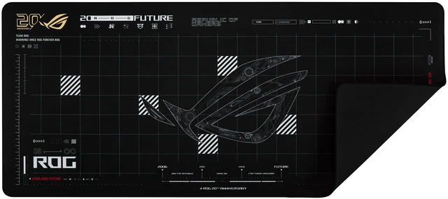 Alt view image 5 of 5 - ASUS ROG Scabbard II XXL Edition 20 Gaming Mouse Pad, 35.4" x 15.7", ROG 20th Anniversary Black-and-Gold Design, Soft Cloth Surface, Water/Oil/Dust-Resistant, Anti-Fray Edges, Non-Slip Base