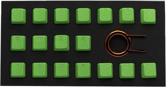 Main image of Tai-Hao KDTHUS018C03GN102 Neon Green Rubber Keycap Set (18)