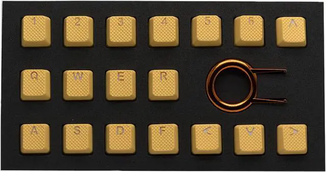 Main image of Tai-Hao KDTHUS018C03OR102 Neon Orange Rubber Keycap Set (18)