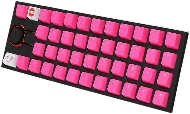 Alt view image 2 of 2 - Tai-Hao KDTHUS042C03PK101 Rubber Keycap Set - Pink - 42 pcs