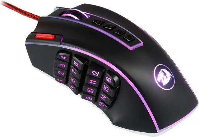 Alt view image 3 of 7 - Redragon M990 Legend 16400 DPI High Precision Programmable Laser Gaming Mouse for PC MMO/FPS